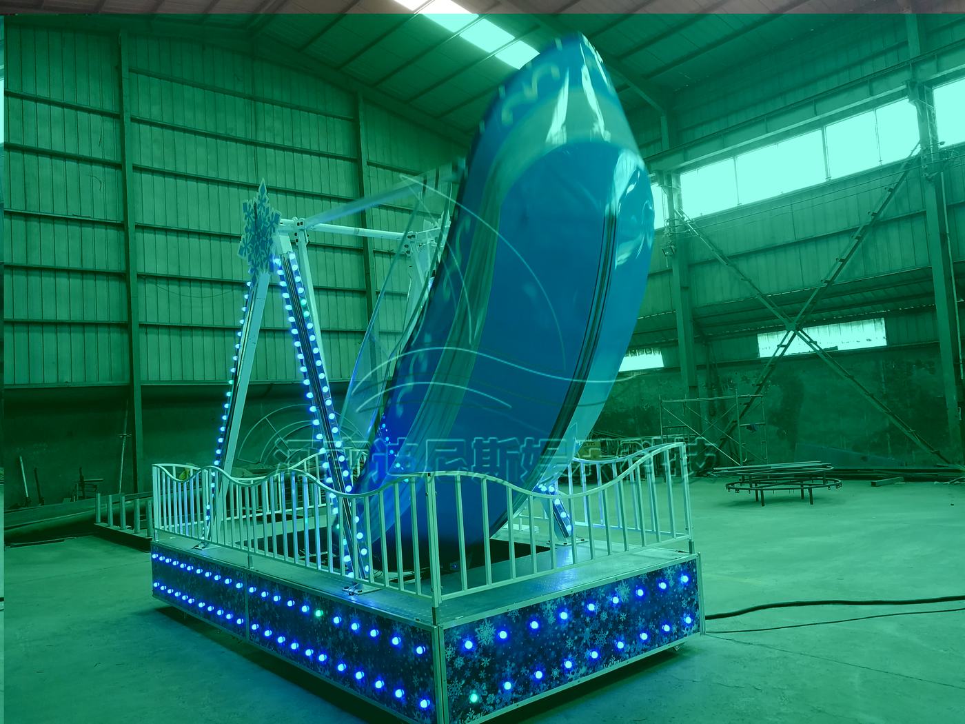 Pirate ship ride delivered to a shopping mall in Algeria