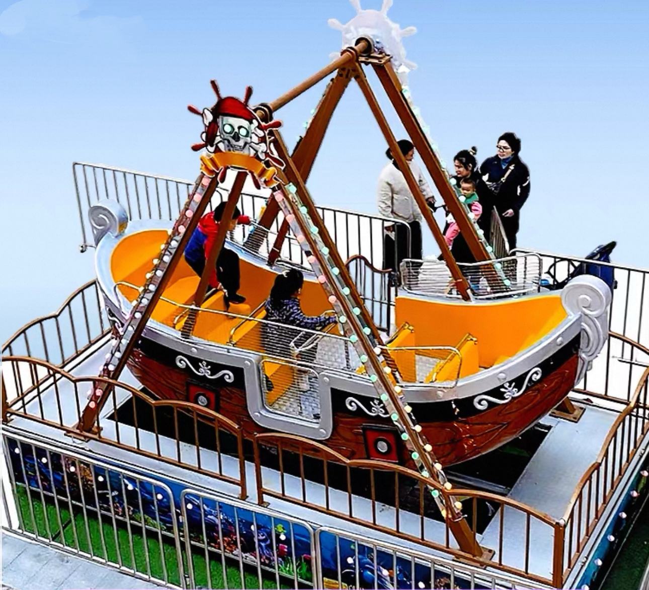 Pirate ship ride delivered to a shopping mall in Algeria — photograph 4